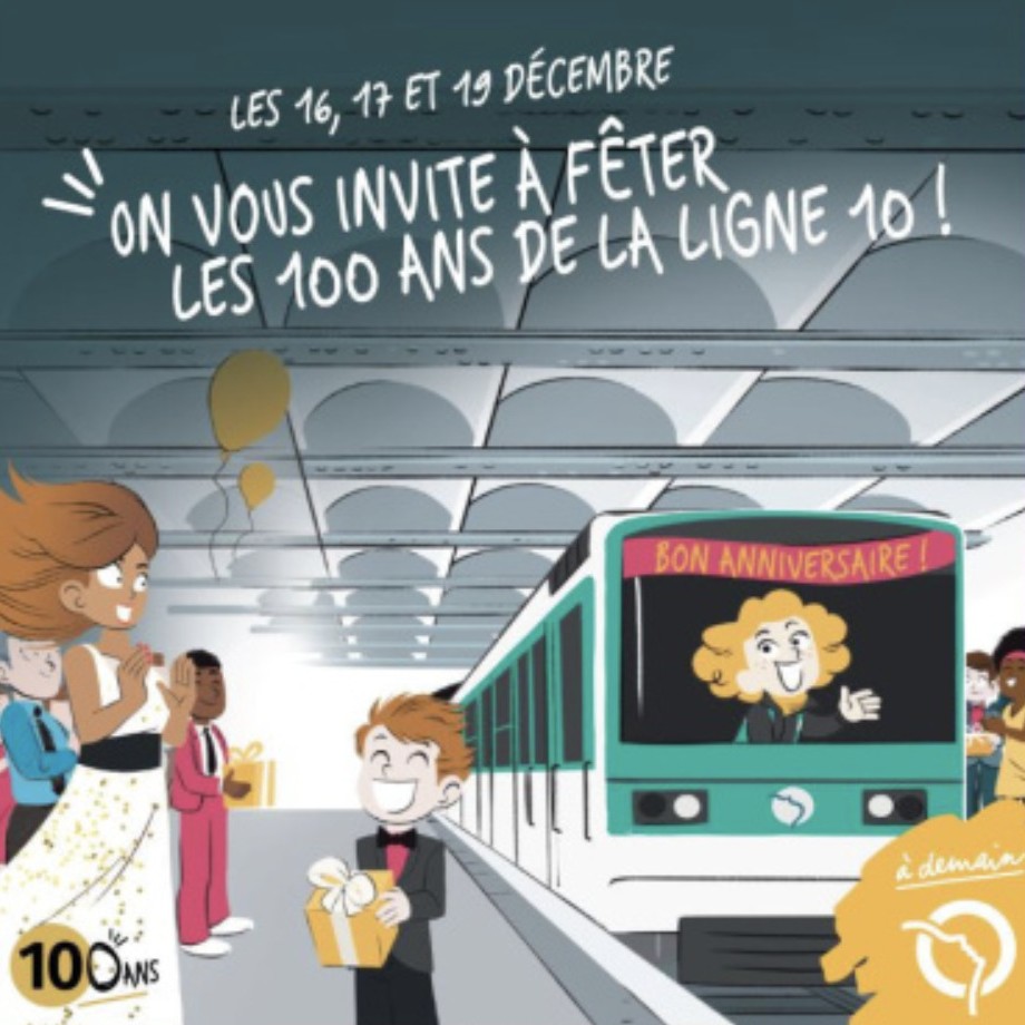 , 凑凑热闹之巴黎地铁10号线，100岁啦，连庆3天！, My Crazy Paris